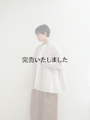 画像1: ASEEDONCLOUD(アシードンクラウド) Cable big cardigan オフホワイト