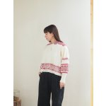 画像: ASEEDONCLOUD(アシードンクラウド) Seiyako jacquard blouse オフホワイト