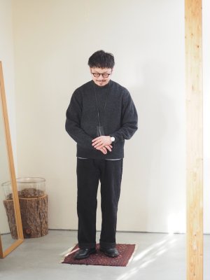 画像15: alvana(アルヴァナ) 5G LAMS WOOL CREW KNIT インクブラック