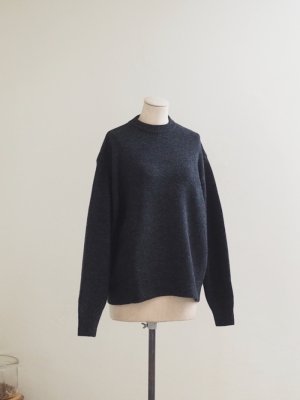 画像4: alvana(アルヴァナ) 5G LAMS WOOL CREW KNIT インクブラック