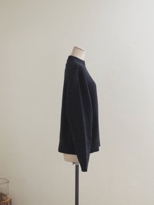 画像6: alvana(アルヴァナ) 5G LAMS WOOL CREW KNIT インクブラック