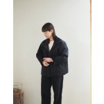 画像: Still By Hand WM(スティルバイハンドウィメンズ) パディングショートブルゾン ブラック