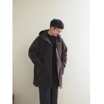 画像: Still By Hand(スティルバイハンド) シンサレートキルトフードコート ブラウン