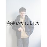 画像: Still By Hand(スティルバイハンド) サドルスリーブジップパーカー ダークネイビー