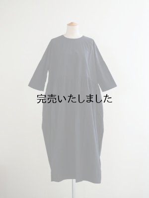 画像1: DUI JUJUDHAU(デュイ ズーズーダウ)GATHER DRESS L/C BLACK