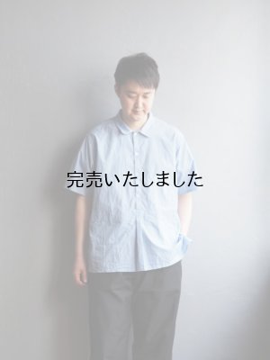 ENDS and MEANS(エンズアンドミーンズ) Nizza Shirts サックス