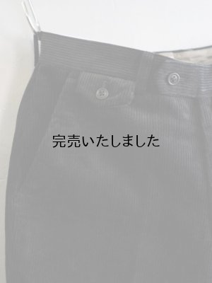 ENDS and MEANS(エンズアンドミーンズ) Standard Grandpa Cord Trousers-コーデュロイパンツ-ブラック -  and ordinary.