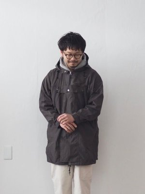 ENDS and MEANS  Field Half Parka ブラック柄デザイン無地