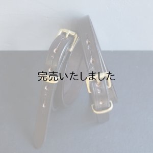 画像1: HERALDIC BELTS-BRIDLE LEATHER 3/4inch BELT-ブライドルレザーベルト(細幅)ダークブラウン