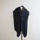 画像: HONNETE(オネット) WOOL LINEN WASHED TWILL WIDE STOLE-black-