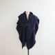 画像: HONNETE(オネット) WOOL LINEN WASHED TWILL WIDE STOLE-black×navy check-