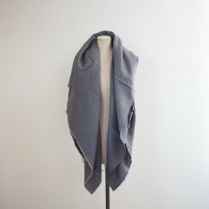 画像1: HONNETE(オネット) WOOL LINEN WASHED TWILL WIDE STOLE-top gray-