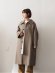 画像1: HONNETE(オネット) New Round Collar Coat-ラウンドカラーコート-glen check