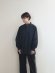 画像1: HONNETE(オネット) OVERSIZED TUCK SLEEVE SHIRTS HIGHCOUNT CRUSHED COTTON-ブラック