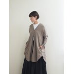 画像: HONNETE(オネット) V Long Shirts Cardy-カーキ