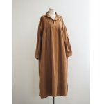 画像: HONNETE(オネット) Gathered Long Shirt High Count Crushed Cotton Brown