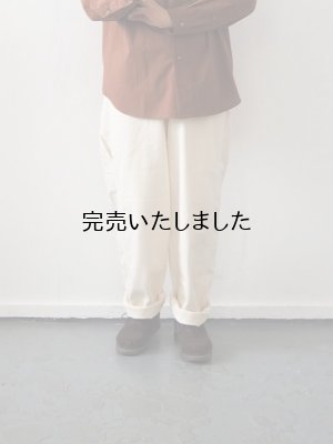 画像1: 【再入荷】HARVESTY(ハーベスティ) ビッグデニムペインターパンツ アイボリー