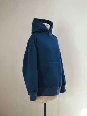 画像1: Indian Hill Knitting Service(インディアンヒルニッティングサービス) Double-Face Snap Hoodie インクブルー