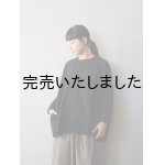 画像: jujudhau(ズーズーダウ) SMALL NECK SHIRTS-スモールネックシャツ-リネンコットンブラック