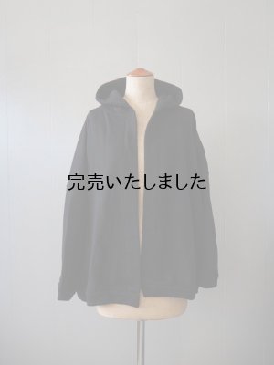 画像1: jujudhau(ズーズーダウ) EASY PARKA-イージーパーカ- SWEAT BLACK(裏起毛)