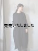 画像: jujudhau(ズーズーダウ) BOX LONG DRESS-ボックスロングドレス- リネンヘリンボンブラック