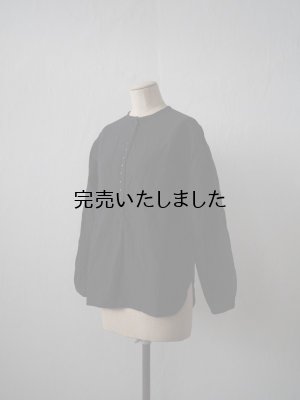 画像1: jujudhau(ズーズーダウ) 12 BUTTON SHIRTS-１２ボタンシャツ-リネンコットンブラック