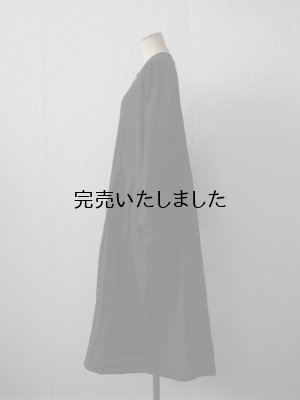 jujudhau(ズーズーダウ) BUTTON DRESS-ボタンドレス-リネンコットンブラック - and ordinary.