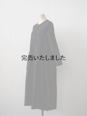 jujudhau(ズーズーダウ) BUTTON DRESS-ボタンドレス-ウールリネン