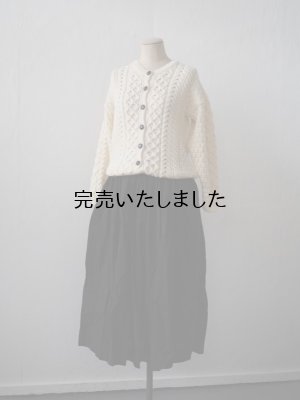 画像1: jujudhau(ズーズーダウ) GATHER SKIRT-ギャザースカート- リネンコットンブラック