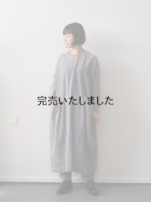 画像1: jujudhau(ズーズーダウ) BOX LONG DRESS シャンブレー