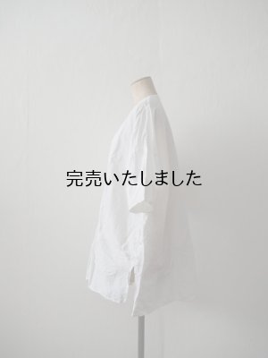 画像2: jujudhau(ズーズーダウ) BIB TUNIC-ビブチュニック- リネンコットンホワイト
