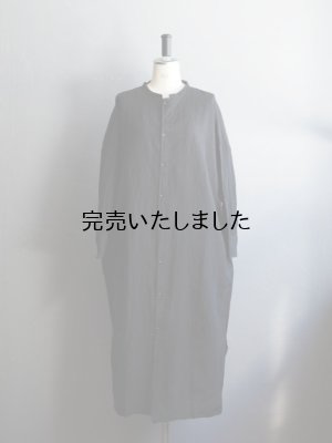 画像1: jujudhau(ズーズーダウ) LONG LONG SHIRTS リネンコットンブラック