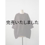 画像: jujudhau(ズーズーダウ) SMALL NECK SHIRTS-スモールネックシャツ- ブラウンギンガム