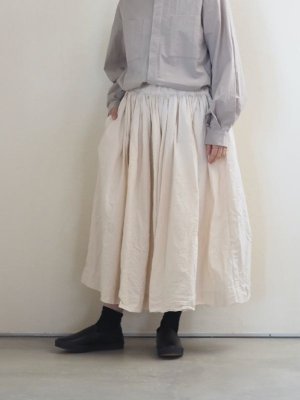 画像1: jujudhau(ズーズーダウ) GATHER SKIRT-ギャザースカート- ネップ