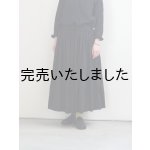 画像: jujudhau(ズーズーダウ) GATHER SKIRT-ギャザースカート- リネンコットンブラック