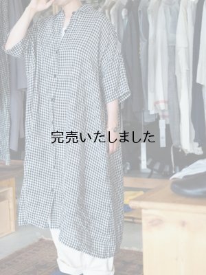 画像1: jujudhau(ズーズーダウ) SHIRTS DRESS-シャツドレス-ギンガムチェック