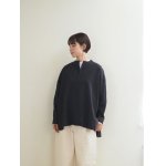 画像: jujudhau(ズーズーダウ) STAND COLLAR SHIRTS-スタンドカラーシャツ-コットンブラック