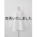 画像: jujudhau(ズーズーダウ) SMALL NECK SHIRTS-スモールネックシャツ- リネンコットンホワイト