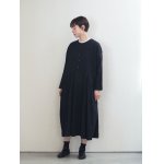 画像: jujudhau(ズーズーダウ) BUTTON DRESS-ボタンドレス- ウールコットンブラック