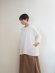 画像1: jujudhau(ズーズーダウ) SMALL NECK SHIRTS-スモールネックシャツ- ネップナチュラル