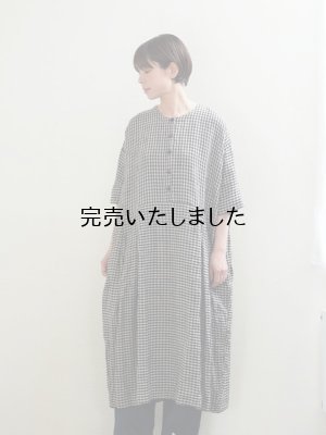 画像1: jujudhau(ズーズーダウ) BUTTON DRESS-ギンガムチェック