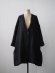 画像1: jujudhau(ズーズーダウ) V NECK COAT-Vネックコート- LINEN H.B.BLACK