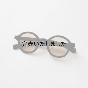 画像1: kearny eye wear(カーニーアイウェア) gravel-9 black stone(coarse tea lens)