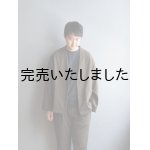 画像: LA MOND(ラモンド) NO-COLLAR SHARI JACKET-モスブラウン