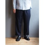 画像: LA MOND(ラモンド) SEMI WIDE TROUSERS-ネイビー