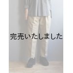 画像: LA MOND(ラモンド) DOUBLE WEAVE TAPERED TROUSERS-ベージュ