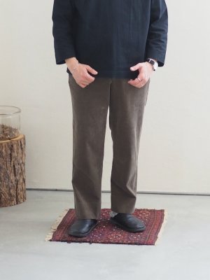 画像1: ENDS and MEANS(エンズアンドミーンズ) Grandpa Cord Trousers グレーカーキ