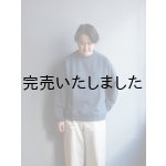 画像: Still By Hand(スティルバイハンド) ピマコットンサドルスリーブスウェット スレートブルー