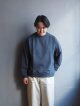 画像: Still By Hand(スティルバイハンド) ピマコットンサドルスリーブスウェット スレートブルー