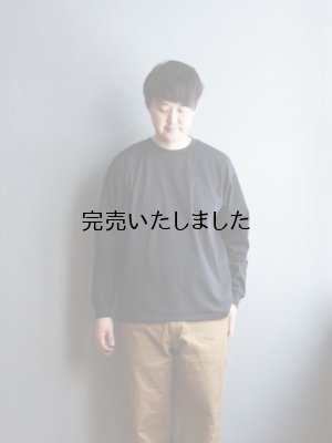 画像1: LA MOND(ラモンド) TRICOT LONG TEE-ブラック